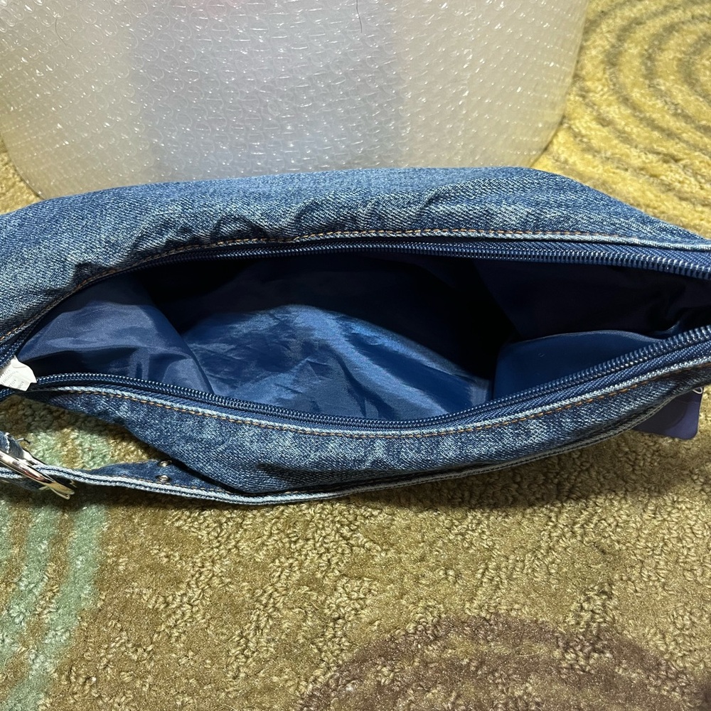 Denim Blue Studded Belt Bag - Picture 4 of 9